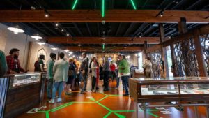 The inside of the Evergreen Market, a cannabis dispensary