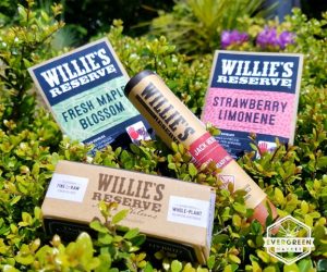 Willie's Reserve products at The Evergreen Market.