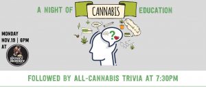 Cannabis Trivia comes to the Southend on November 19th, 2018!