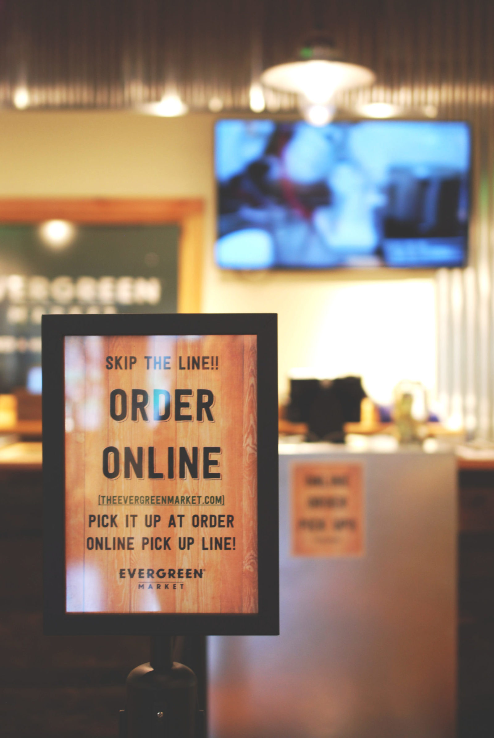 Sign for Online Order Pick up