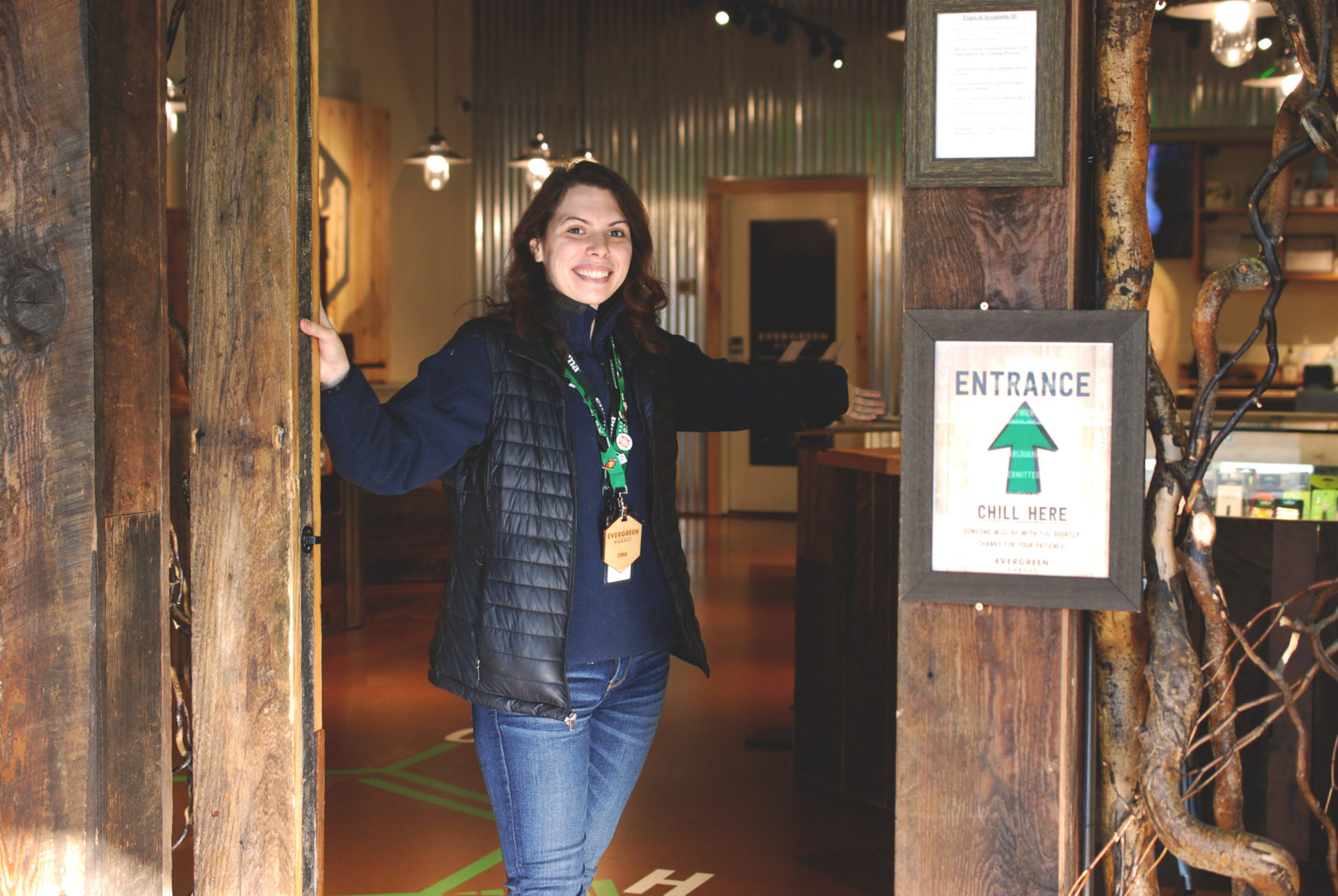 The first step inside at our Bellevue dispensary